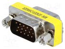 Adapter; D-Sub 15pin HD plug,both sides VCOM