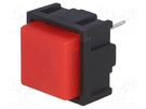 Switch: keypad; Pos: 2; SPST-NO; 0.025A/50VDC; red; 7.5mm NINIGI