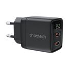 Wall charger GAN3 USB-C+C PD35W Choetech PD6051 (black), Choetech