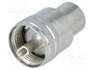 Plug; UHF (PL-259); male; straight; twist-on; for cable; PTFE UNICON
