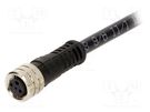 Connector: M8; female; PIN: 3; straight; with lead; plug; 3A; IP67 MOLEX