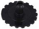 Knob; thumbwheel; black; Ø16mm; for mounting potentiometers PIHER