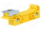 Mounting adapter; yellow; for DIN rail mounting; Width: 11mm POKÓJ