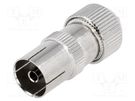 Plug; coaxial 9.5mm (IEC 169-2); female; straight; for cable 