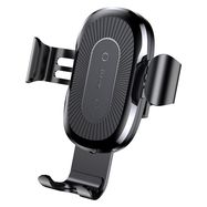 Baseus Wireless Charger Gravity Car Mount Phone Bracket Air Vent Holder + Qi Charger black  (WXYL-01), Baseus