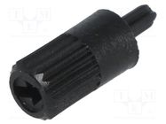 Knob; shaft knob; black; Ø5mm; for mounting potentiometers; CA6 ACP