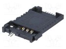 Connector: for cards; SIM; SMT; PIN: 6; 3mm; 100mΩ AMPHENOL