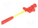 Clip-on probe; with puncturing point; 10A; red; 4mm AXIOMET