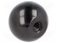 Ball knob; Ø: 50mm; Int.thread: M12; 21mm ELESA+GANTER