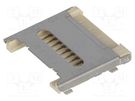 Connector: for cards; microSD; shielded,with hinged cover; SMT MOLEX
