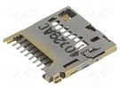 Connector: for cards; microSD; push-push; SMT; gold-plated MOLEX