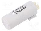 Capacitor: for discharge lamp; 7uF; 250VAC; ±10%; Ø30x70mm; 7 MIFLEX