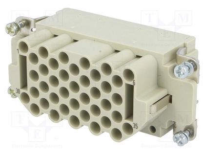 Connector: HDC; female; Han EEE; PIN: 40; 40+PE; size 16B; crimped HARTING 09320403101