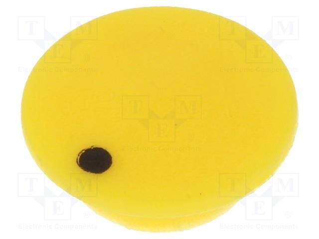 Cap; plastic; push-in; yellow; Works with: K21 CLIFF K21-YELLOW-D