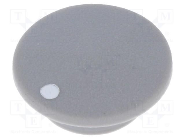 Cap; plastic; push-in; grey; Works with: K21 CLIFF K21-GREY-D