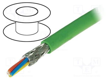 Wire; industrial Ethernet,PROFINET; 5; stranded; Cu; 4x22AWG; PVC HARTING 09456000112