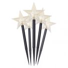 LED Christmas stake stars, 35 cm, outdoor and indoor, warm white, timer, EMOS