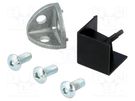 Angle bracket; for profiles; Width of the groove: 5mm; aluminium FATH