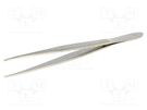 Tweezers; 120mm; Blades: elongated; Blade tip shape: rounded DONAU ELEKTRONIK