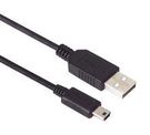 USB CABLE, TYPE A PLUG-MINI B PLUG, 0.5M