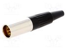 Plug; XLR mini; male; PIN: 6; for cable; soldering; 1.2A; 0.38mm2 AMPHENOL