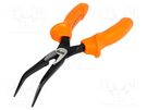 Pliers; insulated,curved,half-rounded nose,elongated; steel BAHCO
