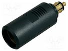 Car lighter socket adapter; car lighter socket x1; 16A; black PRO CAR