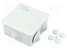 Enclosure: junction box; X: 80mm; Y: 80mm; Z: 40mm; wall mount; IP44 ABB