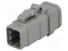 Connector: wire-wire; DTM; female; plug; for cable; PIN: 6; grey DEUTSCH