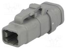 Connector: wire-wire; DTM; female; plug; for cable; PIN: 4; grey DEUTSCH