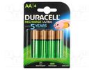 Re-battery: Ni-MH; AA; 1.2V; 2500mAh; blister; 4pcs. DURACELL