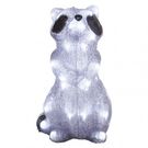 LED decoration – glowing raccoon, 39 cm, outdoor and indoor, cool white, timer, EMOS