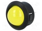 Indicator: LED; prominent; yellow; Ø25.65mm; for PCB; plastic MENTOR