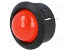 Indicator: LED; prominent; red; Ø25.65mm; for PCB; plastic MENTOR