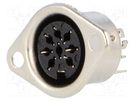 Socket; DIN; female; PIN: 8; Layout: 270° with central pin; DC-016 