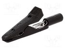 Crocodile clip; 70VDC; black; Socket size: 2mm BEHA-AMPROBE