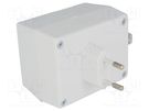 Enclosure: for power supplies; vented; X: 54.2mm; Y: 82mm; Z: 55mm KRADEX