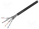 Wire; S/FTP; 4x2x27AWG; 6; outdoor; stranded; CCA; PE; black; 100m Goobay