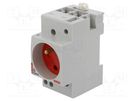 E-type socket; 250VAC; 10A; for DIN rail mounting LEGRAND