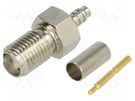 Plug; SMA; reverse,female; straight; 50Ω; RG316; crimped; for cable UNICON
