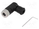 Connector: M8; female; PIN: 3; angled 90°; for cable; plug; 4A; IP67 HARTING