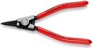 KNIPEX 46 11 G1 Circlip Pliers for grip rings on shafts plastic coated black atramentized 140 mm