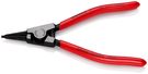 KNIPEX 46 11 G2 Circlip Pliers for grip rings on shafts plastic coated black atramentized 140 mm