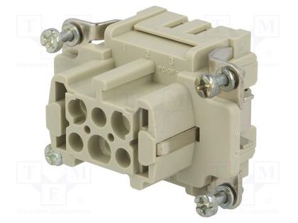 Connector: HDC; contact insert; female; Han® Ex; PIN: 6; 6+PE; 16A HARTING 09360062702