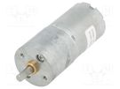 Motor: DC; with gearbox; LP; 6VDC; 2.4A; Shaft: D spring; 78rpm; 75: 1 POLOLU