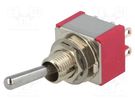 Switch: toggle; Pos: 2; DPDT; ON-(ON); 5A/125VAC; 5A/28VDC; -30÷85°C IC SWITCHES