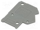 End plate; H: 15.7mm; grey; Features: assembling possibility; 254 WAGO