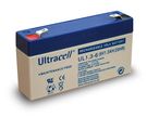 UL lead acid battery 6 V, 1.3 Ah (UL1.3-6), white-blue - Faston (4.8mm) lead acid battery