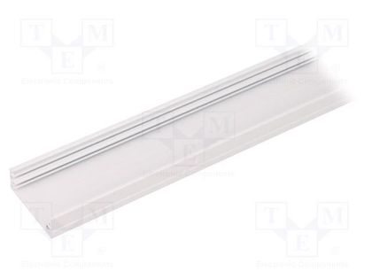 Profiles for LED modules; white; L: 2m; WIDE24; aluminium; surface TOPMET TOP-WIDE24/WH-2M