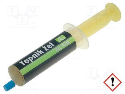 Flux: rosin based; RMA; gel; syringe; 14ml; SMD soldering AG TERMOPASTY TOPNIK-ZEL/14